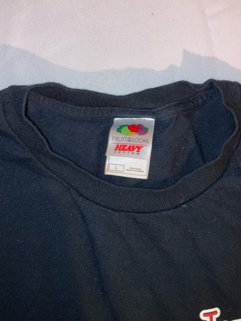 Lone Star Fruit of the Loom Black Short Sleeve Tee with Chest Logo - Picture 2 of 3